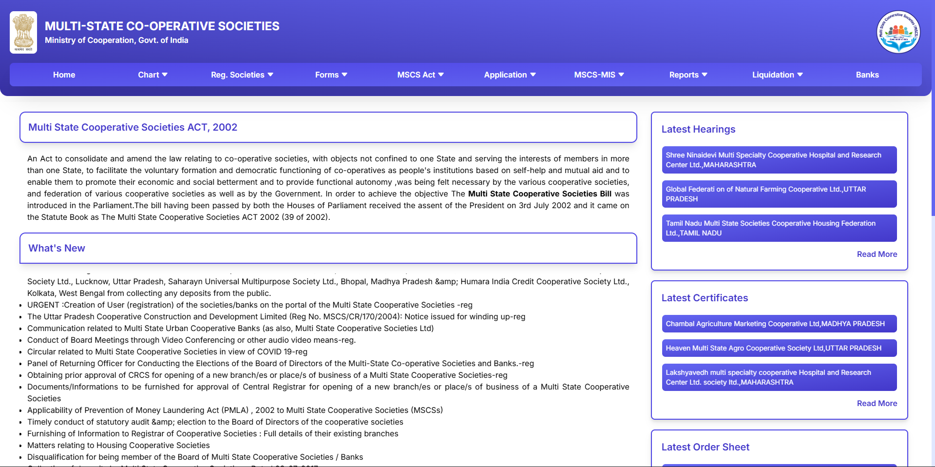 CRCS Dashboard