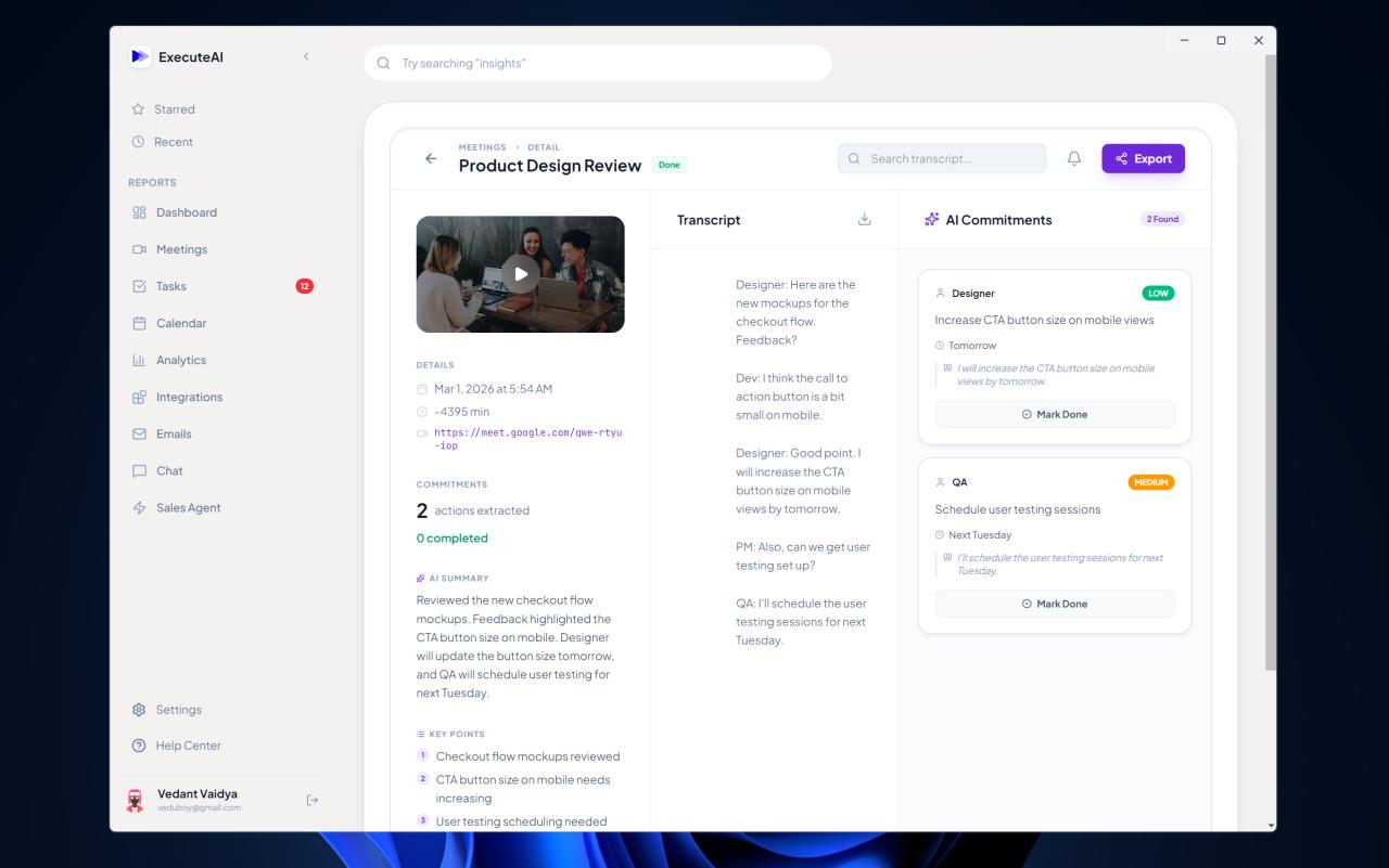 ExecuteAI Detail Meeting