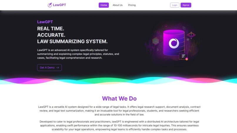 LawGPT home page