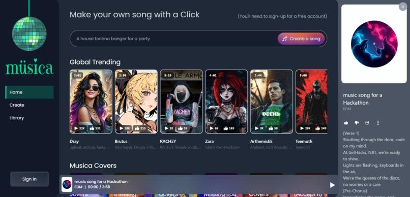 Müsica home page